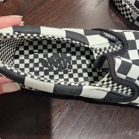 Vans Classic Checkered Slip-Ons in Black and White - Picture 5 of 5